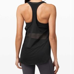 LULULEMON TWIST AROUND 2 IN 1 TANK SIZE 2 , BLACK
